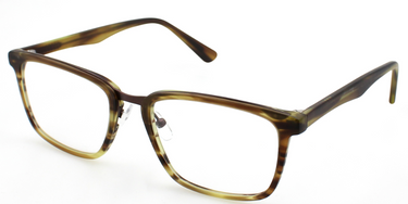 Men Urban Eyeglasses: Wright - Brown Grey - SpecSMART Eye Clinic (Diagonal View)